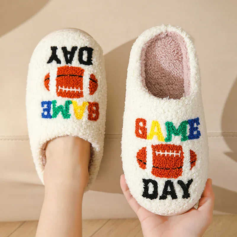KissICON Winter New Letter Print Women's Slippers Fashion Mix