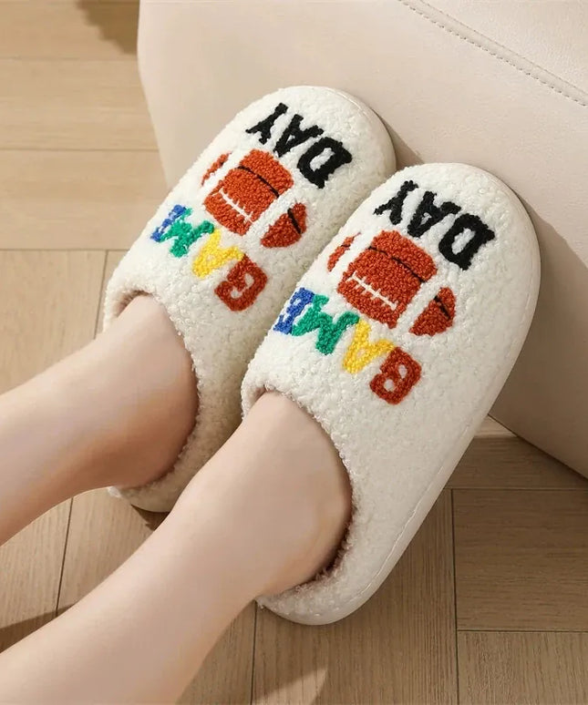KissICON Winter New Letter Print Women's Slippers Fashion Mix