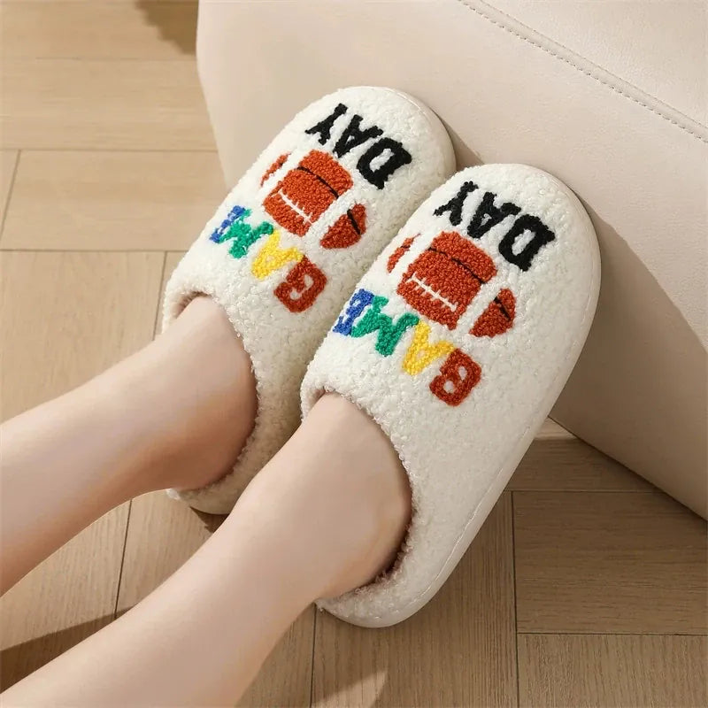 KissICON Winter New Letter Print Women's Slippers Fashion Mix
