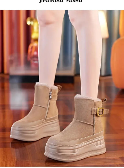 KissICON Winter Outdoors New 2025 High Quality Suede Platform