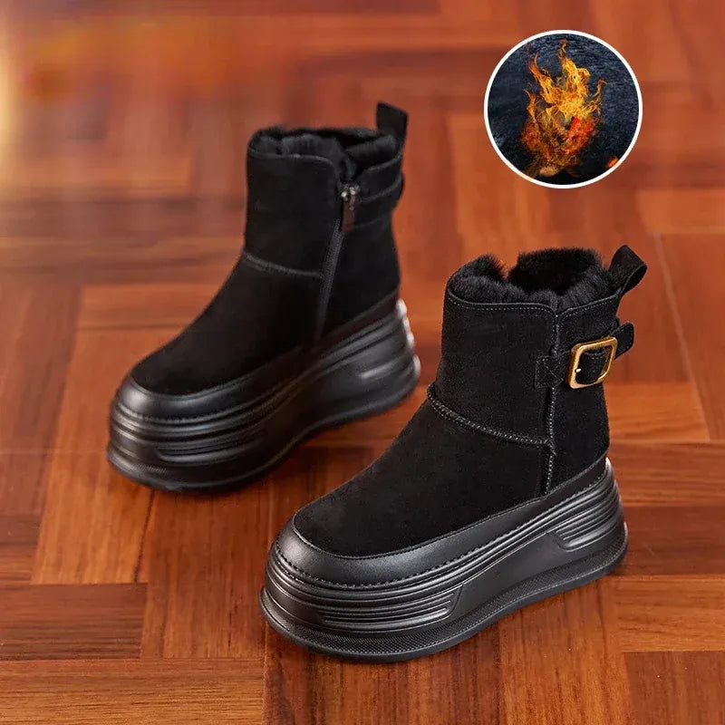 KissICON Winter Outdoors New 2025 High Quality Suede Platform