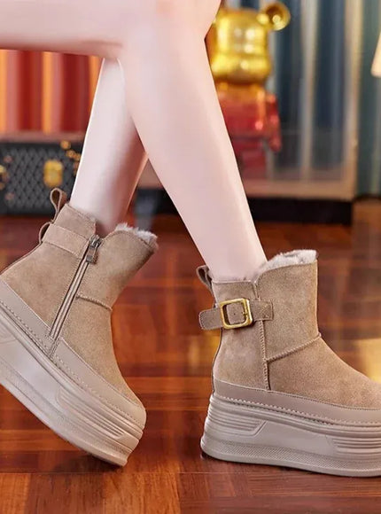 KissICON Winter Outdoors New 2025 High Quality Suede Platform