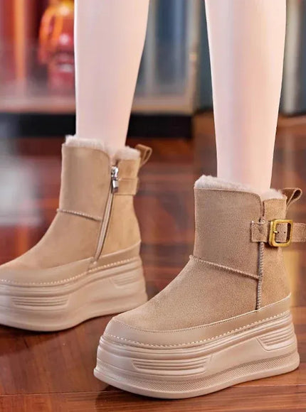 KissICON Winter Outdoors New 2025 High Quality Suede Platform