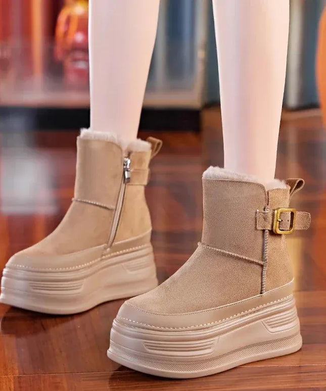 KissICON Winter Outdoors New 2025 High Quality Suede Platform