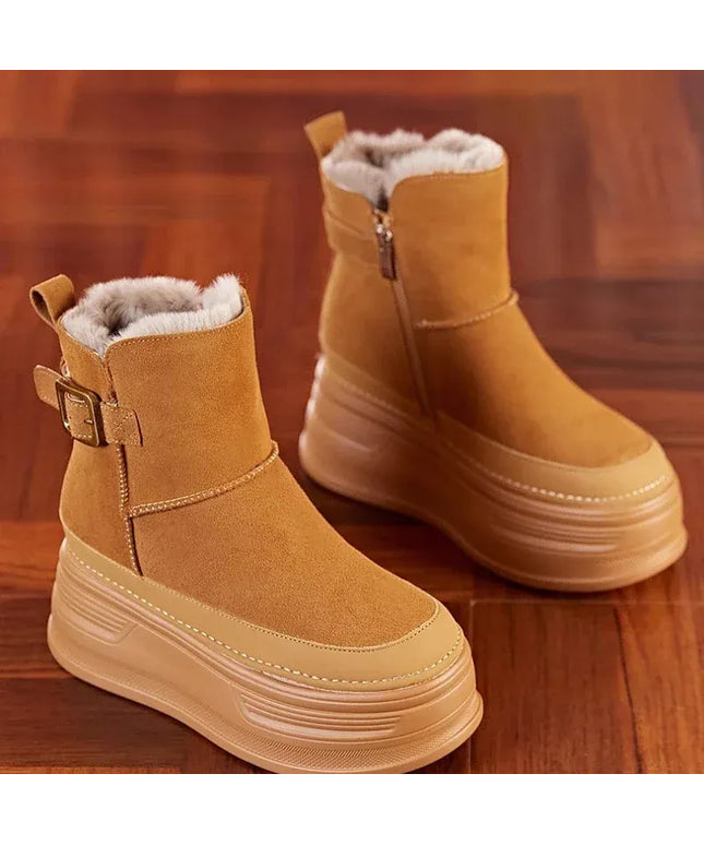KissICON Winter Outdoors New 2025 High Quality Suede Platform