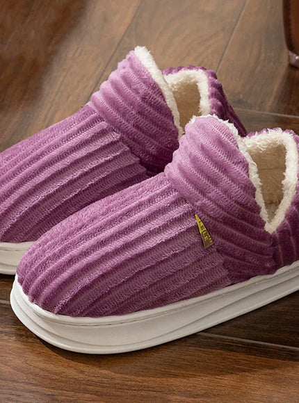 KissICON Winter Warm Indoor Cotton Padded Shoes Women Thicken