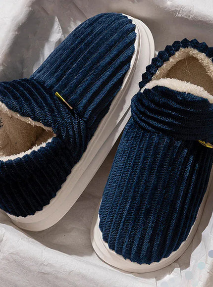 KissICON Winter Warm Indoor Cotton Padded Shoes Women Thicken