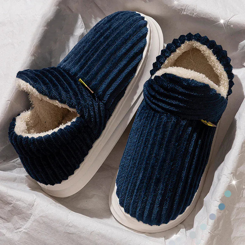 KissICON Winter Warm Indoor Cotton Padded Shoes Women Thicken