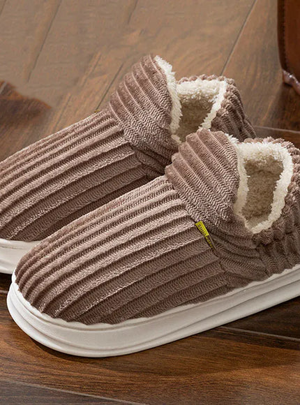 KissICON Winter Warm Indoor Cotton Padded Shoes Women Thicken