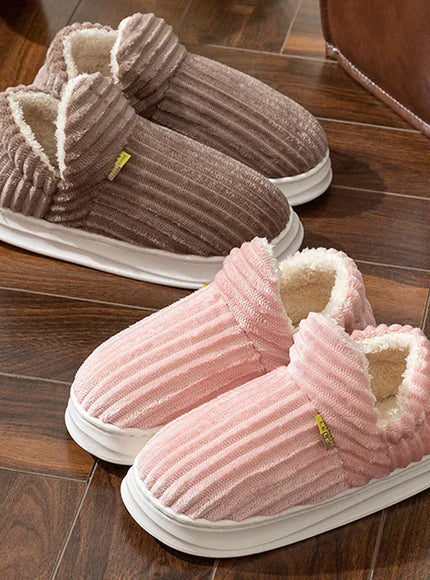 KissICON Winter Warm Indoor Cotton Padded Shoes Women Thicken
