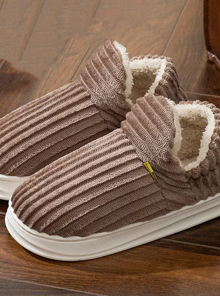 KissICON Winter Warm Indoor Cotton Padded Shoes Women Thicken