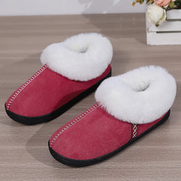 KissICON Winter Warm Indoor Flurry Slippers Women Faux Suede