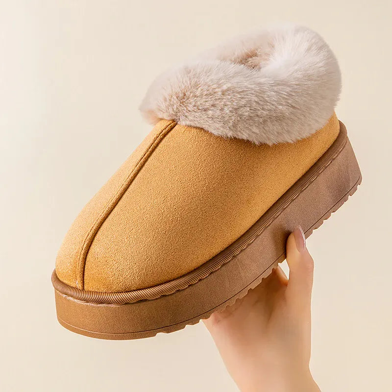 KissICON Winter Women Shoes Fashion Snow Boots Fluffy Plush