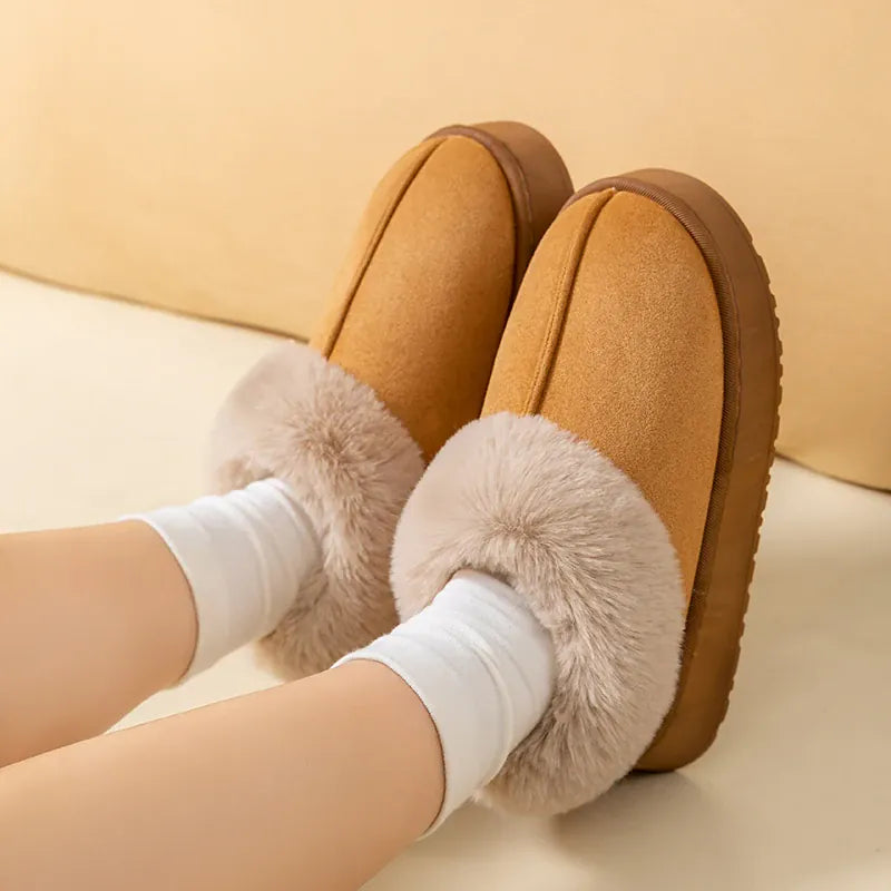 KissICON Winter Women Shoes Fashion Snow Boots Fluffy Plush
