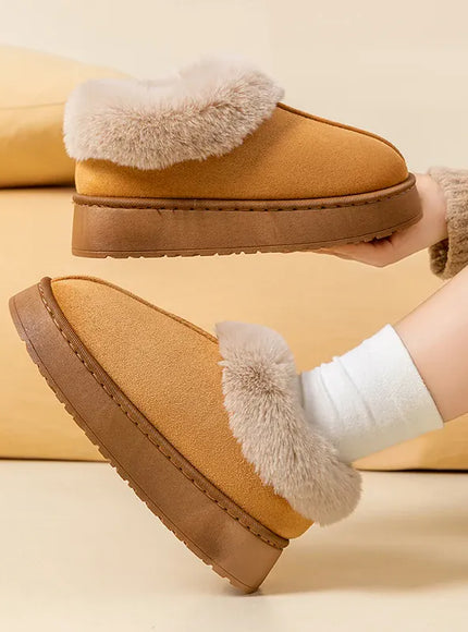 KissICON Winter Women Shoes Fashion Snow Boots Fluffy Plush