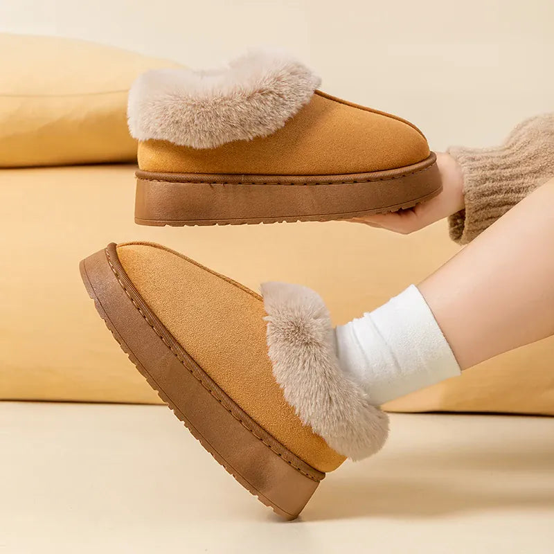 KissICON Winter Women Shoes Fashion Snow Boots Fluffy Plush