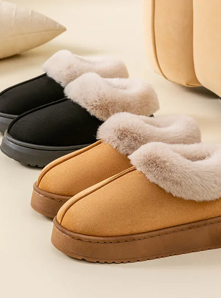 KissICON Winter Women Shoes Fashion Snow Boots Fluffy Plush