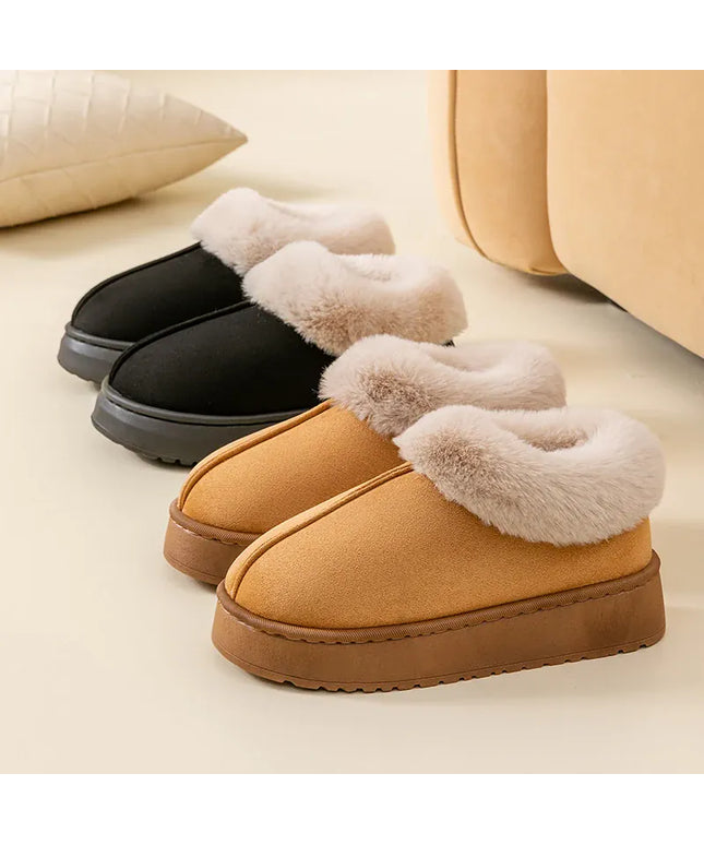 KissICON Winter Women Shoes Fashion Snow Boots Fluffy Plush