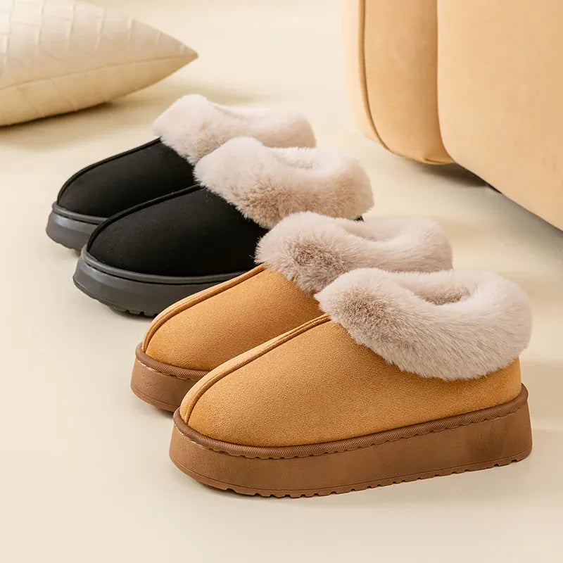 KissICON Winter Women Shoes Fashion Snow Boots Fluffy Plush