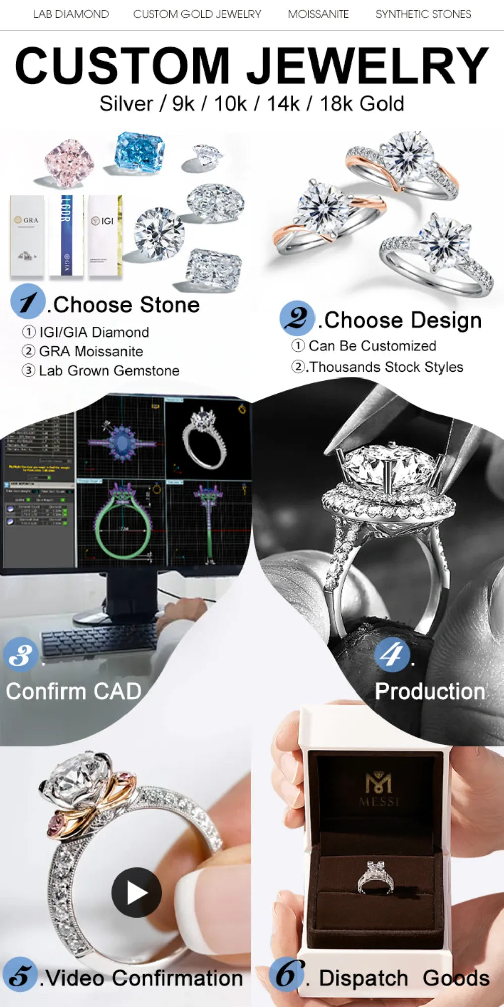 KissICON With IGI Certificate Marquise Shape Lab Grown Diamonds 1ct 1.5ct 2ct 3ct 4ct 5ct CVD HPHT Lab Created Diamond Wholesales