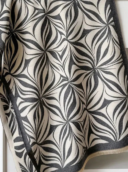 Dropshipman WJ1087Gray Classic Elegant Imitation Cashmere Women's Shawl Designer Stylish Printed Soft Scarf Thickened Warm Autumn Winter Scarves Female