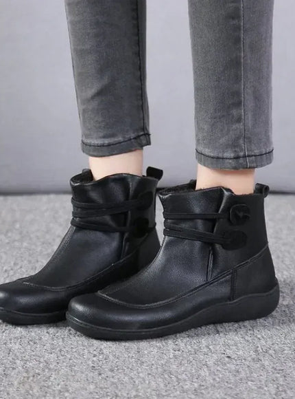 KissICON Women Boots Autumn/winter New Flat Bottomed British Style