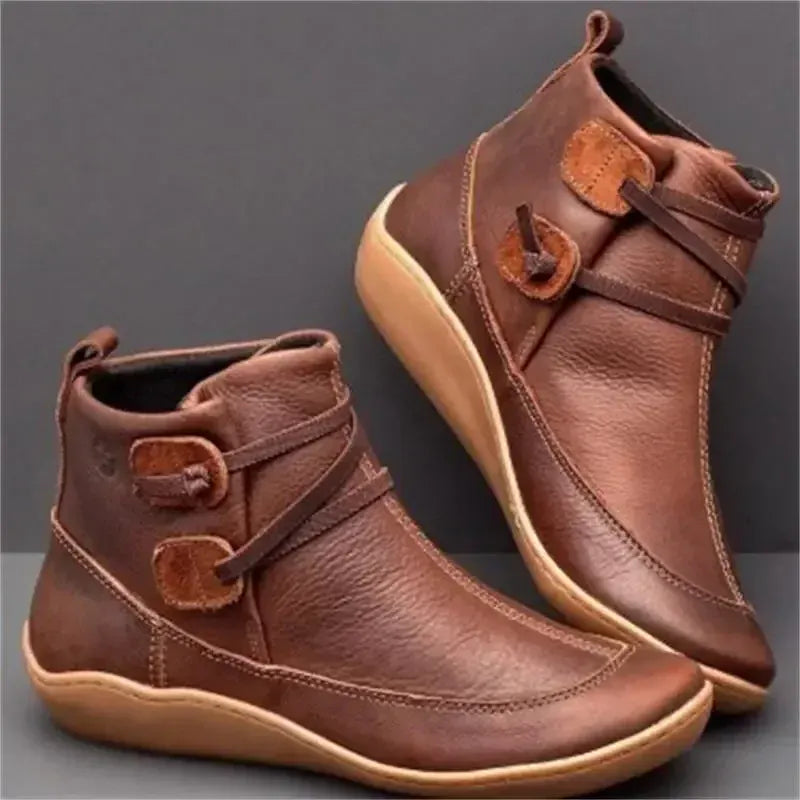 KissICON Women Boots Autumn/winter New Flat Bottomed British Style