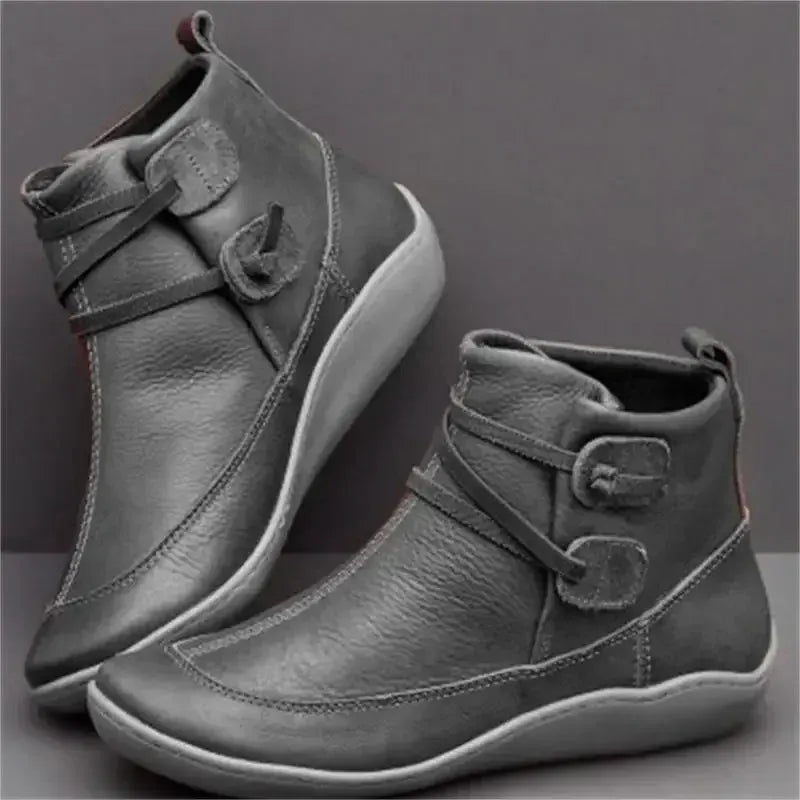 KissICON Women Boots Autumn/winter New Flat Bottomed British Style