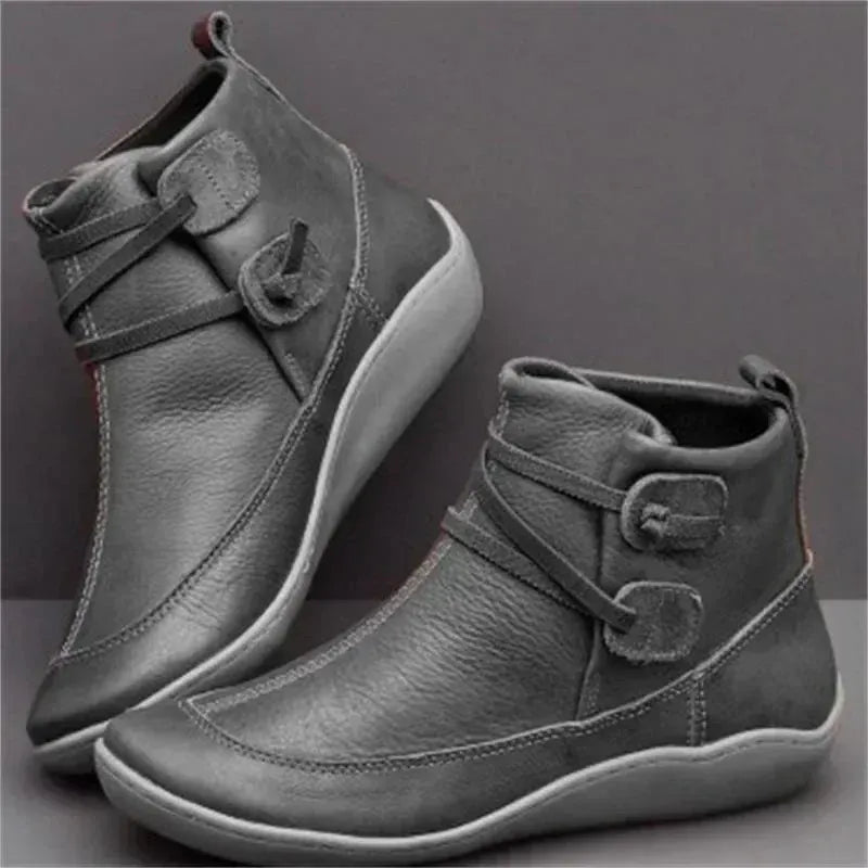 KissICON Women Boots Autumn/winter New Flat Bottomed British Style