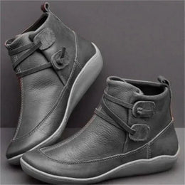KissICON Women Boots Autumn/winter New Flat Bottomed British Style