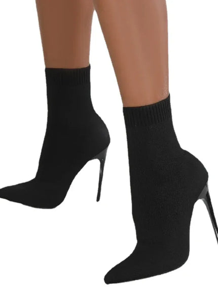 KissICON Women Boots Short High Heels Shoes For Women