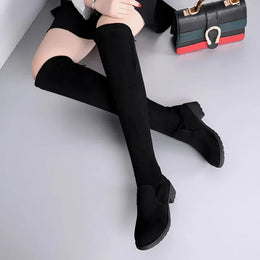 KissICON Women Boots Winter Black Over The Knee Boots