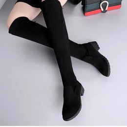 KissICON Women Boots Winter Black Over The Knee Boots