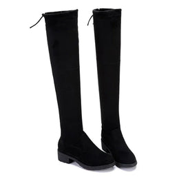 KissICON Women Boots Winter Black Over The Knee Boots