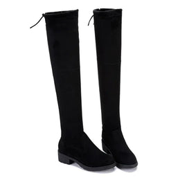 KissICON Women Boots Winter Black Over The Knee Boots