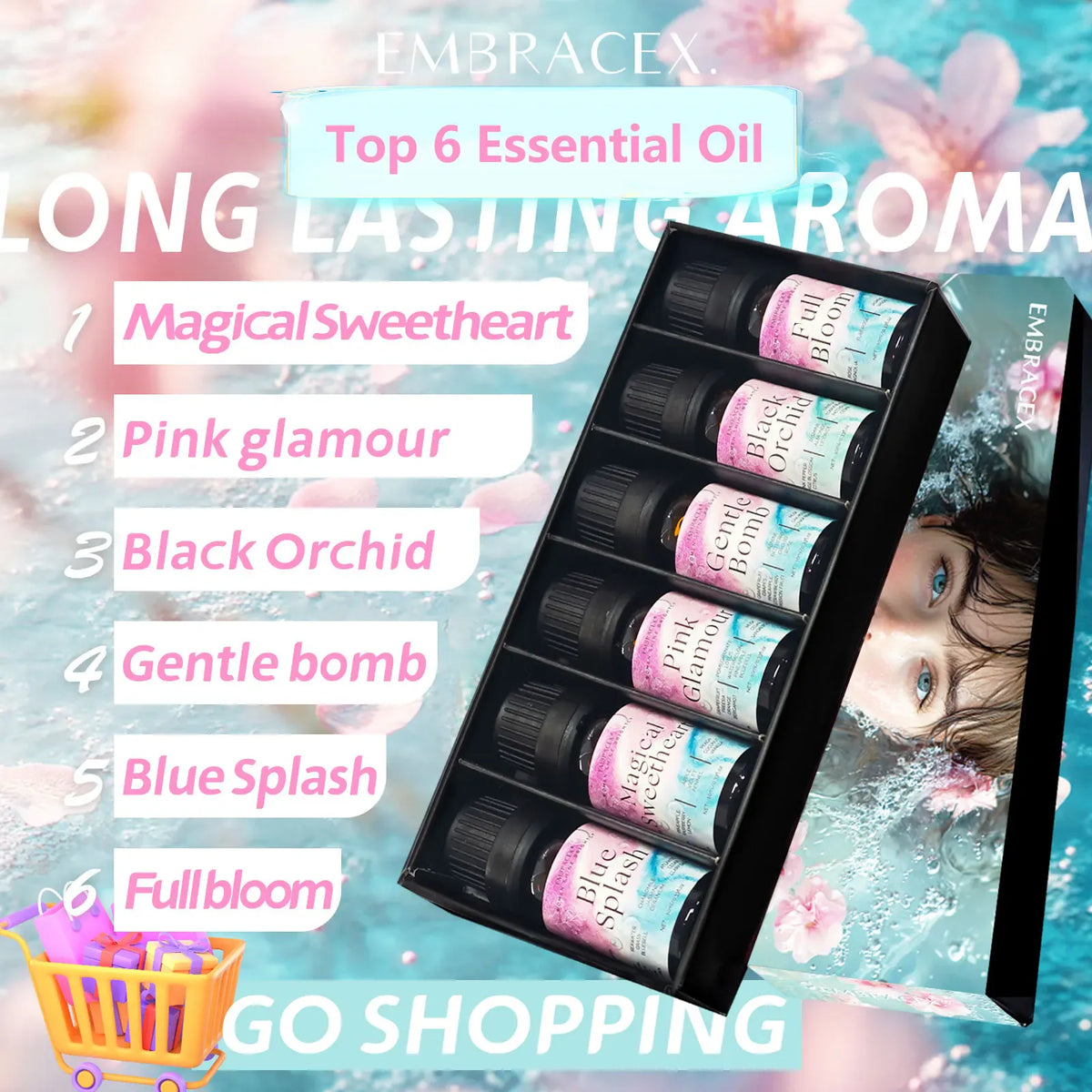 KissICON Women essential oils / Gift / Women essential oils [KissIcon] 6PC 10ML Women Oils Gift Set -