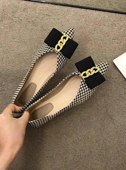 KissICON Women Flats Shoes 2023 Black Apricot Flat Heel