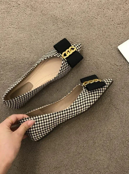 KissICON Women Flats Shoes 2023 Black Apricot Flat Heel