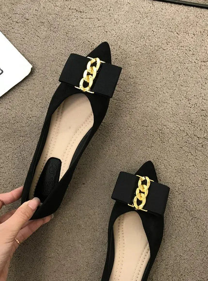 KissICON Women Flats Shoes 2023 Black Apricot Flat Heel
