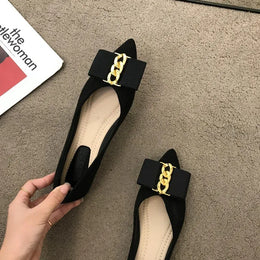 KissICON Women Flats Shoes 2023 Black Apricot Flat Heel