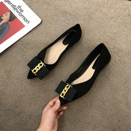 KissICON Women Flats Shoes 2023 Black Apricot Flat Heel