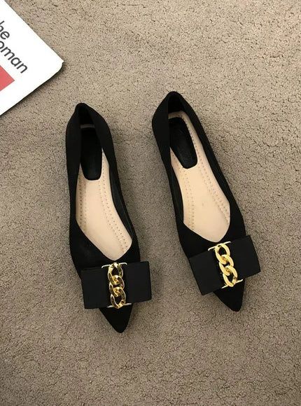 KissICON Women Flats Shoes 2023 Black Apricot Flat Heel