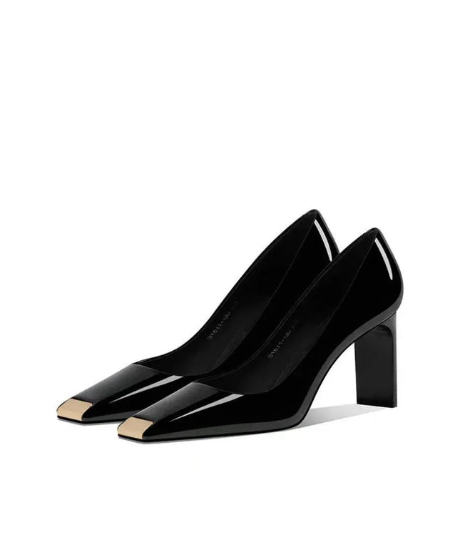 KissICON Women Heel Solid Leather Popular Ladies Working Pumps