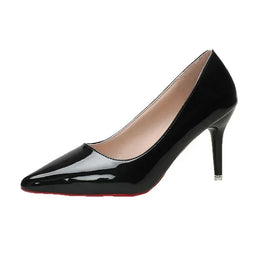 Dropshipman Women heels-8cm / 41 Sexy Red Bottom Women High Heels Classic Ladies Pumps Autumn Soft Leather Dress Heel Shoes for Women Banquet Wedding High Heels