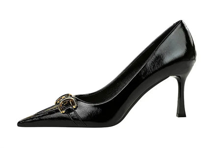 KissICON Women High Heel Stiletto Shallow Mouth Pointed Toe