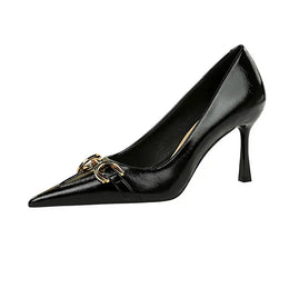 KissICON Women High Heel Stiletto Shallow Mouth Pointed Toe
