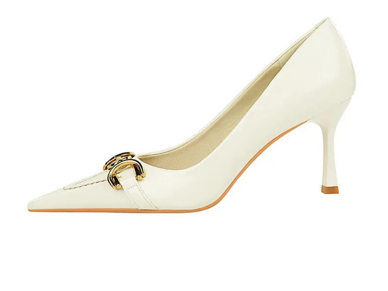 KissICON Women High Heel Stiletto Shallow Mouth Pointed Toe