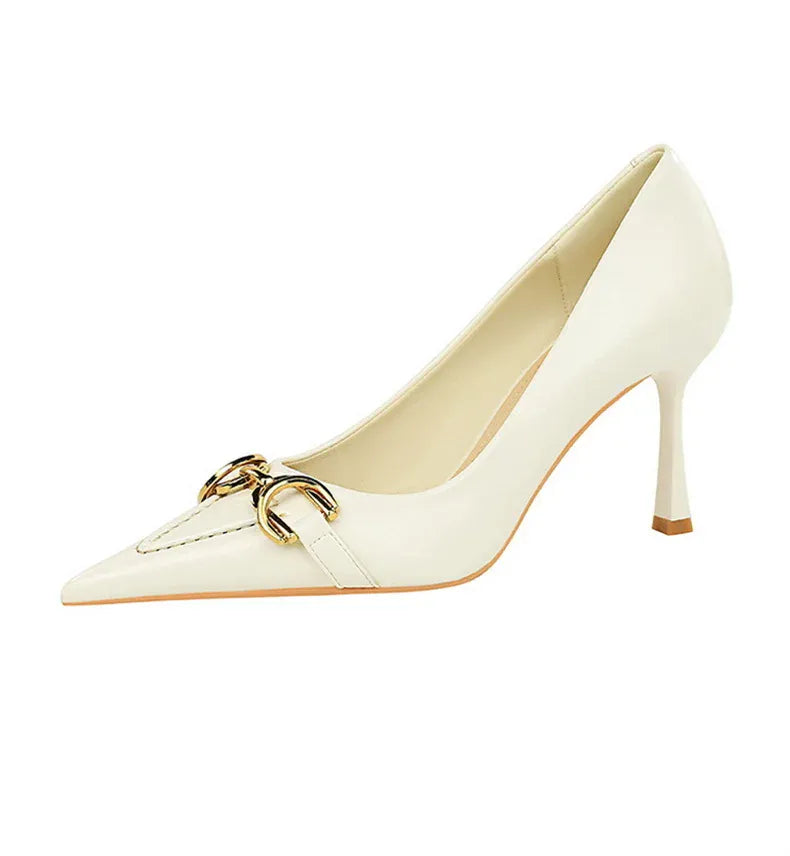 KissICON Women High Heel Stiletto Shallow Mouth Pointed Toe
