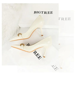 KissICON Women High Heel Stiletto Shallow Mouth Pointed Toe