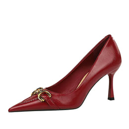 KissICON Women High Heel Stiletto Shallow Mouth Pointed Toe